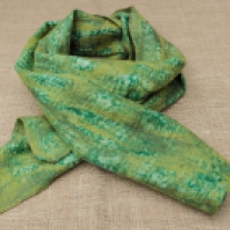 green felted scarf